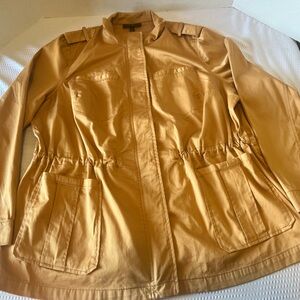 Lane Bryant Gold Utility Jacket with Zipper